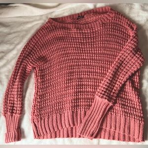 Express Women's Size Small Pink Oversized Chunky Pullover Sweater